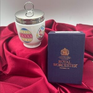 Floral and Rooster Ceramic Jar with Lid